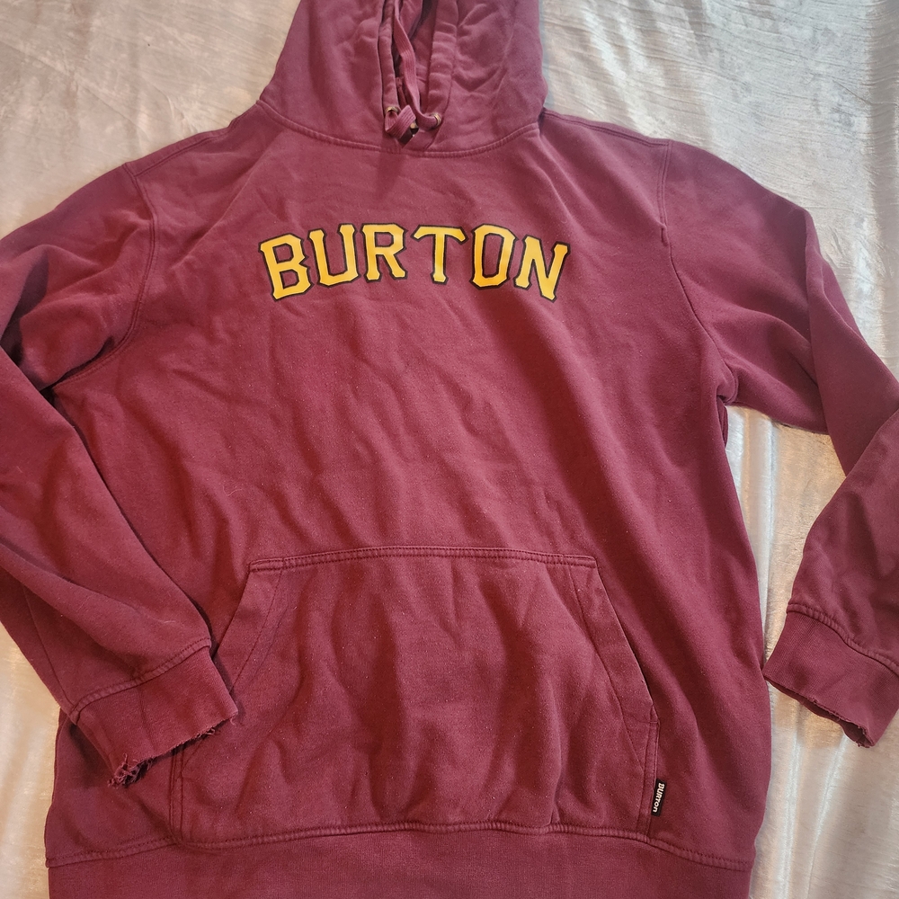 Burton Burgundy Hoodie with Logo